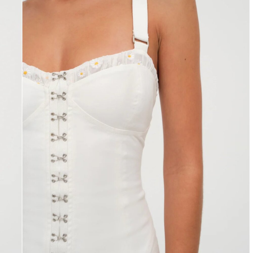 For Love and Lemons Tilly Denim Mini Dress daisy NIB